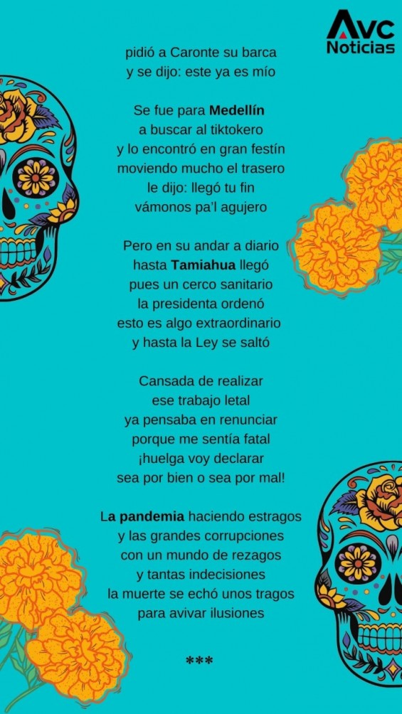 Adquisición jazz telescopio Aquí puede leer las Calaveritas Literarias 2020 de la comunidad de Avc  Noticias - AVC Noticias